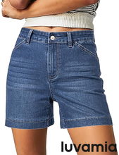 luvamia FleXclusive Jean Shorts for Women High Waisted Trendy Stretchy Denim Shorts 5 Inch Inseam Summer Casual Jorts with Pockets