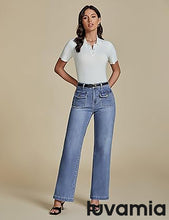 LUVAMIA High Waisted Slim Wide Leg Women Regular fit Full Length