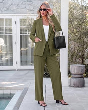 luvamia Pants Suits Women 2 Piece Double Breasted Business Casual Outfits Classic Notch Lapel, Wide Leg Pants, Structured Shoulders, Professional Dressy Pantsuit Set, Office Chic, 2026 Fall Fashion