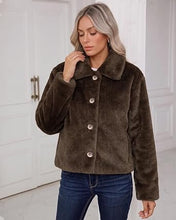 luvamia Faux Fur Jackets for Women Cropped Fuzzy Fluffy Fall Winter Coats Trendy Oversized Jacket, Crop, Lapel, Button Down Closure, Faux Fur Coats with Pockets, Inner Lining, Warm Winter Outerwea