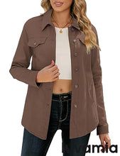 luvamia 2023 Jean Jackets for Women Fashion Denim Jacket Western Oversized Fall Shacket Jacket Button Up with Pockets