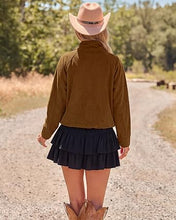 luvamia Faux Suede Jackets Women Oversized Cropped Funnel Neck Zip Up Coats Soft Faux Suede, Stand Collar, Loose Fit, Front Zipper, Modern Bomber Silhouette & Adjustable Hem, Fall Essential Outerwear