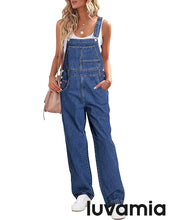 luvamia Women's Casual Vintage Overalls Loose Denim Bib Overall Jean Jumpsuits