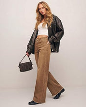 luvamia FleXclusive Wide Leg Jeans for Women High Waisted Stretchy Denim Pants Raw Hem Wide Leg Jeans, 90s Baggy Straight, High Rise, Stretch, 29.5 Inch Inseam, Button Front, Raw Hem, Western Outfit for Women