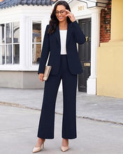 luvamia Pant Suits for Women 2 Piece Sets Business Casual Bootcut Pants Set Buttons Breasted Suit Jackets, High Waisted Bootcut Pants, 29" Inseam, Professional Office Pantsuits, Fall Teacher Outfits