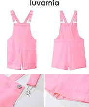 LUVAMIA Women's Denim Jumpsuit Overall Adjustable Sleeveless Stretch Short Romper Jean.
