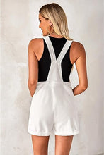 LUVAMIA Women's Denim Jumpsuit Overall Adjustable Sleeveless Stretch Short Romper Jean.