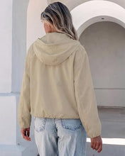 luvamia Women's Funnel Neck Jacket Casual Crop Zip Up Hooded Bomber Jackets Trendy, Oversized, Long Sleeve, Stand Collar, Elastic Cuff and Hem, Cropped, Funnel Neck Jacket Coats for Women, Fall Outfits