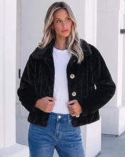 luvamia Faux Fur Jackets for Women Cropped Fuzzy Fluffy Fall Winter Coats Trendy Oversized Jacket, Crop, Lapel, Button Down Closure, Faux Fur Coats with Pockets, Inner Lining, Warm Winter Outerwea