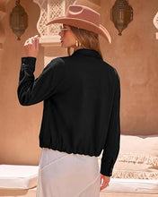 luvamia Faux Suede Jackets for Women Oversized Fall Coats Cropped Outerwear Zip Up, Long Sleeve, Slash Pockets, Modern Western Boho, Lapel Collar, Oversized Bomber Jacket, Drop Shoulder, Gathered Hem