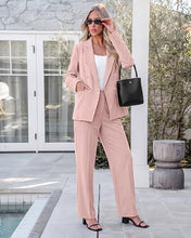 luvamia Pants Suits Women 2 Piece Double Breasted Business Casual Outfits Classic Notch Lapel, Wide Leg Pants, Structured Shoulders, Professional Dressy Pantsuit Set, Office Chic, 2026 Fall Fashion