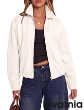 luvamia Faux Suede Jackets for Women Oversized Fall Coats Cropped Outerwear Zip Up, Long Sleeve, Slash Pockets, Modern Western Boho, Lapel Collar, Oversized Bomber Jacket, Drop Shoulder, Gathered Hem