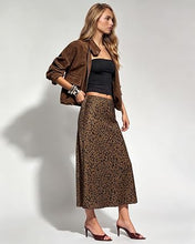 luvamia Women Satin Skirt Leopard Print Maxi Long Stretchy Elastic Skirts Cheetah Animal Print, Bias Cut Skirt, A-Line, High Waisted, Flowy Long Slip Skirts, Elastic Waistband, Fall Outfits for Women