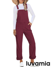 luvamia Corduroy Overalls for Women Loose Fit Baggy Straight Casual Adjustable Straps Bib Jumpsuit Overalls with Pockets