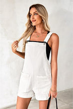 LUVAMIA Women's Denim Jumpsuit Overall Adjustable Sleeveless Stretch Short Romper Jean.