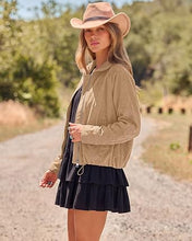 luvamia Faux Suede Jackets Women Oversized Cropped Funnel Neck Zip Up Coats Soft Faux Suede, Stand Collar, Loose Fit, Front Zipper, Modern Bomber Silhouette & Adjustable Hem, Fall Essential Outerwear
