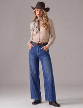 luvamia FleXclusive Wide Leg Jeans for Women High Waisted Stretch Denim Pants Side Seam Trendy, Stretchy, Baggy Straight Leg Jeans, 29.5 Inch Inseam, Angled Seam Detail, Country Concert, Western Outfits for Women