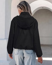 luvamia Women's Funnel Neck Jacket Casual Crop Zip Up Hooded Bomber Jackets Trendy, Oversized, Long Sleeve, Stand Collar, Elastic Cuff and Hem, Cropped, Funnel Neck Jacket Coats for Women, Fall Outfits