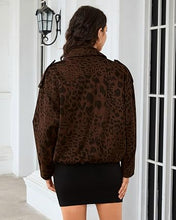 luvamia Faux Suede Leopard Jackets for Women Oversized Zip Up Bomber Coats Cheetah Animal Print Fall Jackets, Snap-Button Shoulder Tabs, Inner Lining, 2026 Trendy Fall Winter Coats, Western Outfits