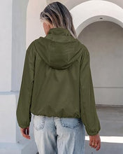 luvamia Women's Funnel Neck Jacket Casual Crop Zip Up Hooded Bomber Jackets Trendy, Oversized, Long Sleeve, Stand Collar, Elastic Cuff and Hem, Cropped, Funnel Neck Jacket Coats for Women, Fall Outfits