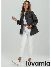 luvamia 2025 Jean Jackets for Women Fashion Oversized Button Down Denim Jacket Western Fall Shacket Jacket with Pockets