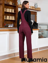 luvamia Corduroy Overalls for Women Loose Fit Baggy Straight Casual Adjustable Straps Bib Jumpsuit Overalls with Pockets