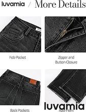 luvamia FleXclusive Capri Jeans for Women Trendy Mid Rise Distressed Raw Hem Casual Summer Stretchy Denim Capris Pants Relaxed Fit