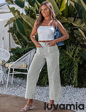 luvamia Stripe High Waist Wide Leg Jeans for Women