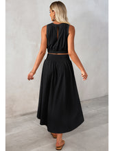 LUVAMIA Women Business Elegant Skirt High-Waist Matching Short Crop Top