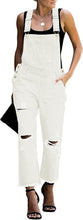 luvamia Women Ripped Stretch Adjustable Denim Bib Overalls Jeans Pants Jumpsuits