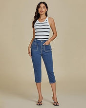 LUVAMIA Women's Casual Jegging Capri Denim Slim Straight High Waist Jeans