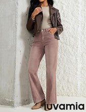 luvamia Flare Jeans for Women Thin Fleece Lined High Waisted Wide Leg Trendy Fall Stretchy Denim Pants Trouser Jeans