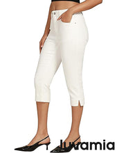 LUVAMIA Women Skinny Capri High Rise Denim Stretch Cropped Jeans