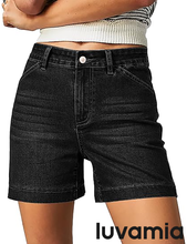 luvamia FleXclusive Jean Shorts for Women High Waisted Trendy Stretchy Denim Shorts 5 Inch Inseam Summer Casual Jorts with Pockets