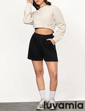 LUVAMIA Women's High Waist Elastic Waistband Shorts Regular Comfort Silhouette