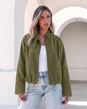 luvamia Faux Suede Jackets Women Oversized Cropped Funnel Neck Zip Up Coats Soft Faux Suede, Stand Collar, Loose Fit, Front Zipper, Modern Bomber Silhouette & Adjustable Hem, Fall Essential Outerwear
