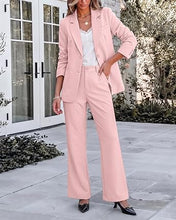 luvamia Pant Suits for Women 2 Piece Sets Business Casual Bootcut Pants Set Buttons Breasted Suit Jackets, High Waisted Bootcut Pants, 29" Inseam, Professional Office Pantsuits, Fall Teacher Outfits