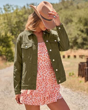 luvamia Jean Jacket Women Button Down Long Sleeve Oversized Denim Jackets Casual Jackets for Women Trendy, 2 Functional Side Pockets, No Stretch, Western Fall Outfits, Country Concert Outfits