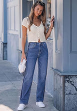 luvamia FleXclusive Straight Leg Jeans for Women High Waisted Tuxedo Stripe Denim Pants 29" Inseam, Stretchy Jean Pants, Tuxedo Stripe On The Side, Relaxed Fit Jeans With Design, 90s Style, Concert Outfits Women
