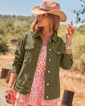luvamia Jean Jacket Women Button Down Long Sleeve Oversized Denim Jackets Casual Jackets for Women Trendy, 2 Functional Side Pockets, No Stretch, Western Fall Outfits, Country Concert Outfits