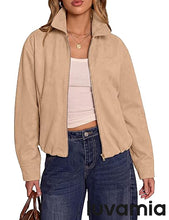 luvamia Faux Suede Jackets for Women Oversized Fall Coats Cropped Outerwear Zip Up, Long Sleeve, Slash Pockets, Modern Western Boho, Lapel Collar, Oversized Bomber Jacket, Drop Shoulder, Gathered Hem