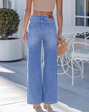 luvamia FleXclusive Wide Leg Jeans for Women High Waisted Stretch Denim Pants Side Seam Trendy, Stretchy, Baggy Straight Leg Jeans, 29.5 Inch Inseam, Angled Seam Detail, Country Concert, Western Outfits for Women