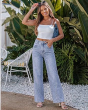 luvamia FleXclusive Wide Leg Jeans for Women High Waisted Stretch Denim Pants Side Seam Trendy, Stretchy, Baggy Straight Leg Jeans, 29.5 Inch Inseam, Angled Seam Detail, Country Concert, Western Outfits for Women