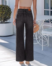 luvamia FleXclusive Wide Leg Jeans for Women High Waisted Stretch Denim Pants Side Seam Trendy, Stretchy, Baggy Straight Leg Jeans, 29.5 Inch Inseam, Angled Seam Detail, Country Concert, Western Outfits for Women
