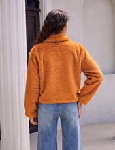 luvamia Faux Fur Jackets for Women Fall Cropped Coat Fuzzy Winter Outerwear Zip Up Front, Modern Retro Style, Lapel Collar, Drop Shoulder, Long Sleeve, Autumn Layering, City Chic Outerwear, Wide Collar
