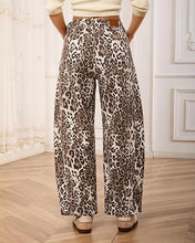 luvamia FleXcLusive Barrel Jeans Women High Waisted Baggy Leopard Cheetah Denim Pants Wide Leg Jeans for Women Trendy Stretchy, Ankle Length, Front Seam, Loose Fit, 27.5 Inch Inseam, Country Concert Outfits