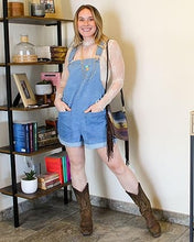 LUVAMIA Women's Denim Jumpsuit Overall Adjustable Sleeveless Stretch Short Romper Jean.