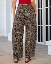 luvamia FleXcLusive Barrel Jeans Women High Waisted Baggy Leopard Cheetah Denim Pants Wide Leg Jeans for Women Trendy Stretchy, Ankle Length, Front Seam, Loose Fit, 27.5 Inch Inseam, Country Concert Outfits