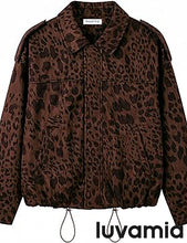 luvamia Faux Suede Leopard Jackets for Women Oversized Zip Up Bomber Coats Cheetah Animal Print Fall Jackets, Snap-Button Shoulder Tabs, Inner Lining, 2026 Trendy Fall Winter Coats, Western Outfits