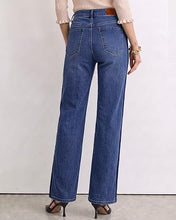 luvamia FleXclusive Straight Leg Jeans for Women High Waisted Tuxedo Stripe Denim Pants 29" Inseam, Stretchy Jean Pants, Tuxedo Stripe On The Side, Relaxed Fit Jeans With Design, 90s Style, Concert Outfits Women
